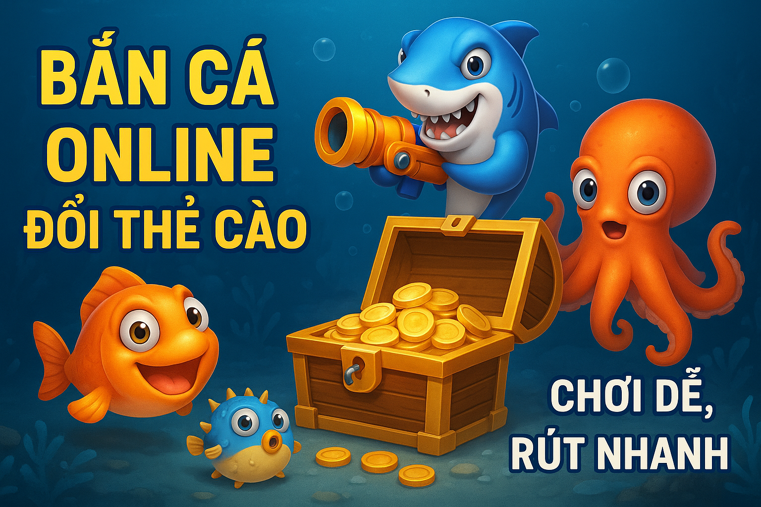Bắn Cá Online Đổi Thẻ Cào – Chơi Dễ, Rút Nhanh, Trúng Lớn Mỗi Ngày