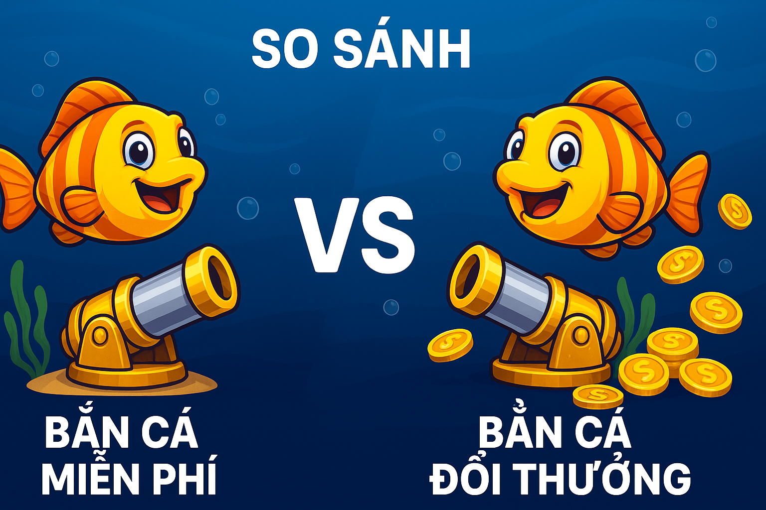 So Sánh Bắn Cá Miễn Phí Và Bắn Cá Đổi Thưởng: Khám Phá Ưu Nhược Điểm Từng Loại